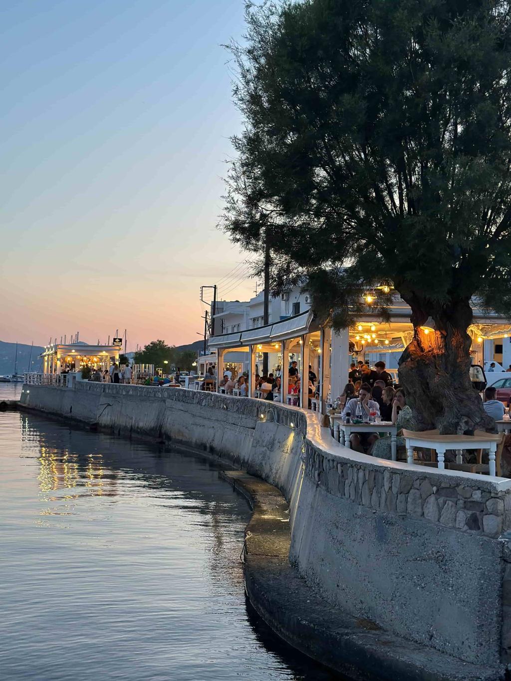 Restaurant exploration and dining in Milos